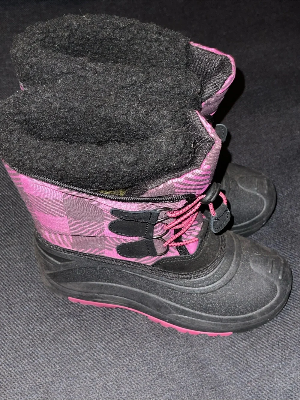 Xtreme Kids Black & Pink Winter Snow Boots